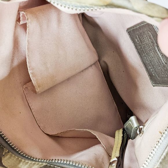 Coach Signature Sateen Duffle Shoulder Bag - Picture 4 of 9